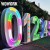 Import WOWORK Hight quality LED front lit metal event large RGB marquee neon light letters numbers for wedding decoration from China