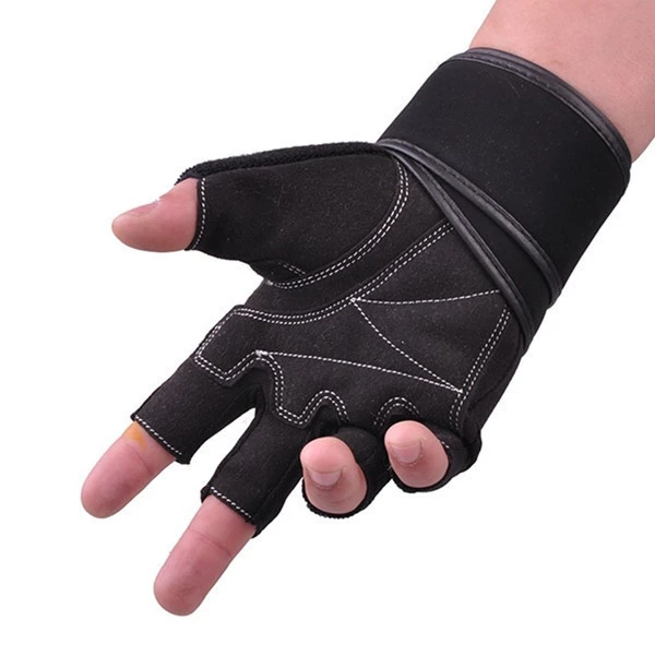 Wrist support weight lifting gloves