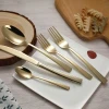 WUJO NEW design spoon fork luxury royal flatware set stainless steel cutlery gold