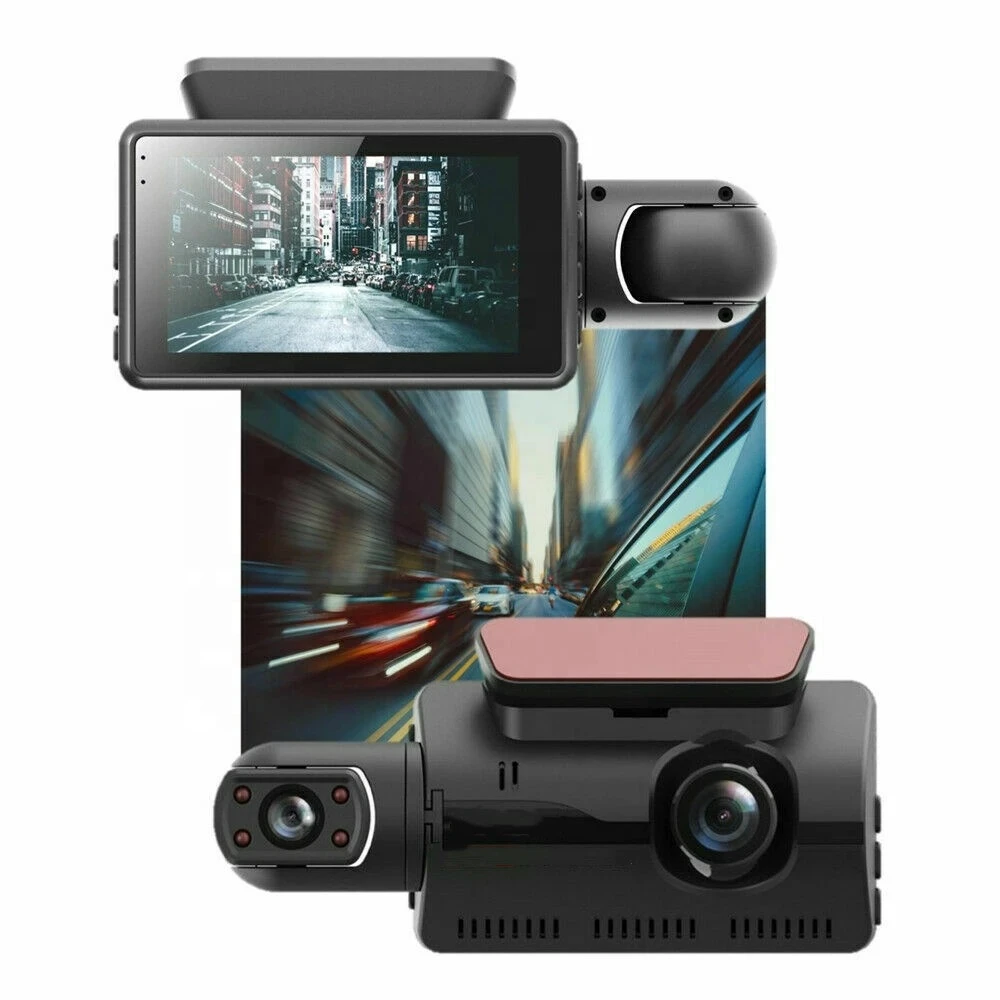 Yikoo HD Night Car Dvr Dash Cam 3.0 Inch Video Recorder Auto Camera 2 Camera Lens With Rear View Camera Registrator Dashcam DVRs