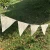 Import YWDF028 RDT European and American Fancy Lace Linen Triangle Flags Banners for Wedding and Festival Holiday Party Decoration from China