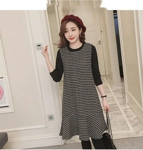 Z11382A spring Best selling items fat women dresses print two pieces confortable maternity clothing