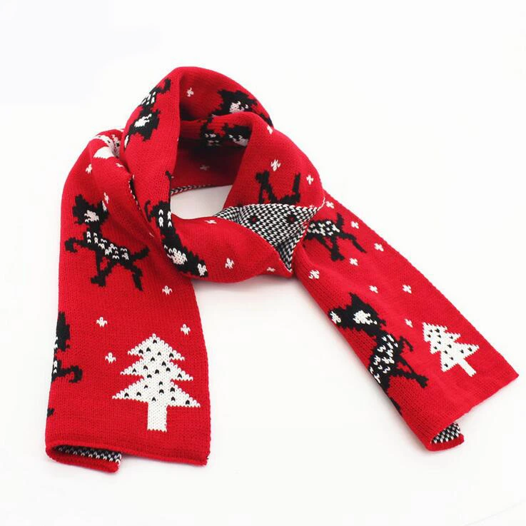 ZIPEIWINred children scarf christmas knitted shawl scarf