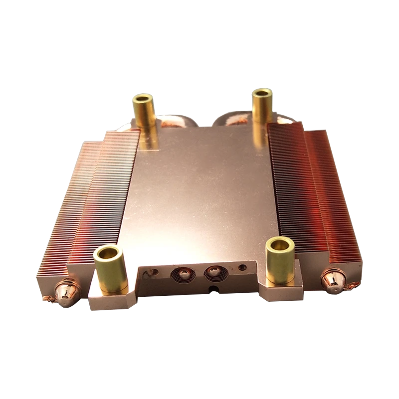 Zippered fin  heat sinks with  heat pipe for LED light