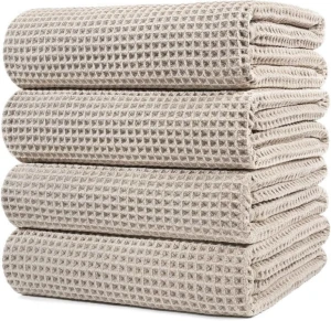 Waffle Towel 400 GSM Soft Absorbent Bath Towel 27 by 54 Inches
