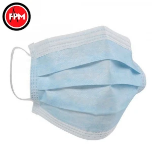 FPM waterproof disposable nonwoven plane 3 ply face mask
