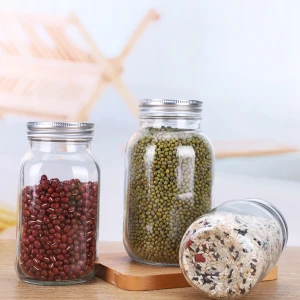 Kitchen Storage Herbs Tools Glass Spice Bottles 380ml 500ml Jam Glass Spice Bottles Food Glass Spice Bottles With Lids