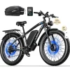 New 5000W Dual Motor Electric Bike Long Range Ebike for Adults 40-45MPH 100 Miles Fat Tire