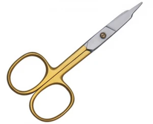 Half Gold Plated Cuticle Scissors Pointed