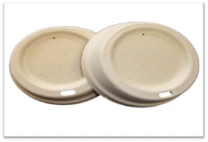 100% Biodegradable Compostable Disposable Sugarcane Bagasse Paper Coffee Cup Lid