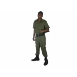 Military-Style Combat Suit in Bottle Green Color