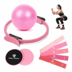 Customized Pilates Essential Kit with Pilates Ring Yoga Mat Pilates Ball Silicone Ankle Weight Socks Resistance Band Lo