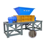 Dual axis household waste scrap metal PE woven bag coconut shell agricultural waste shredder, fabric textile shredder