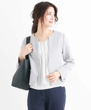 Linen touch stretch jacket