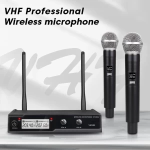 Wireless Microphone with Receiver For Family Karaoke Meeting Small Gathering Partybest Classic Karaoke Microphone VM302