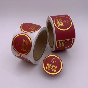 Manufacture Professional Good Price Custom Red Paper Label Sticker Roll
