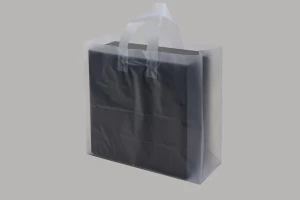 Frosted Soft Loop Handle Square Bottom Plastic Shopping Bags