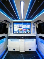 VIP Cabin Partition Wall with Bar Counter & Foldable Secretary Seat
