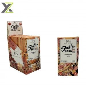 Custom double sides printing glued paper box for 70gsm chocolate bar