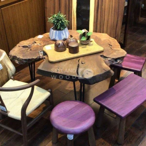 Purple Heart Wood Mini Benches for Adults and Kids
