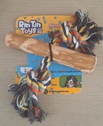 Coffee wood chew toy + Cotton Rope