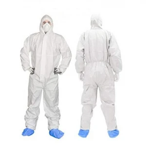 Disposable Protective Clothing, Hospital Isolation Gowns, Protective Coverall Elastic Cuffs Exam Gowns for Women Men