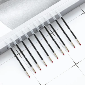 Wholesale plastic pen refill office students write smooth 1.0mm replacement stock plastic beaded pen refill