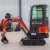 Import hydraulic crawler minibagger 1 ton gasoline mini excavator small digger 1000kg with CE from China