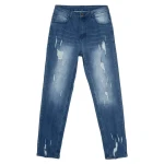 High-Waisted Men Long Jeans