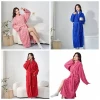 Our woman bath robe softer looks. Elegant microfiber coral fleece bathrobe for home.