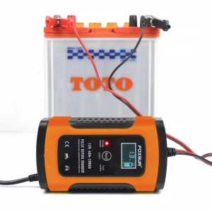 Foxsur 12V 5A Charger Power Pulse Repair Chargers Wet Dry Lead Acid Battery-chargers Digital LCD Display