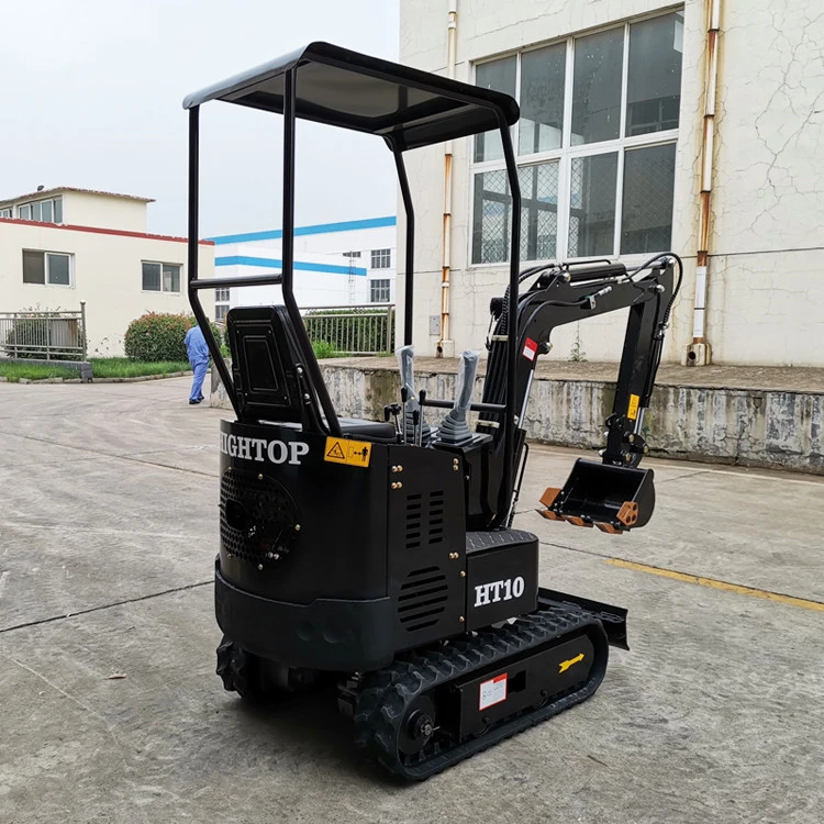 1 Ton Hydraulic Crawler Digger Mini Excavator Machine With 120kg Bucket And Canopy