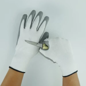 10 gauge Nylon gloves coated with PU on palm Safety Work hand gloves