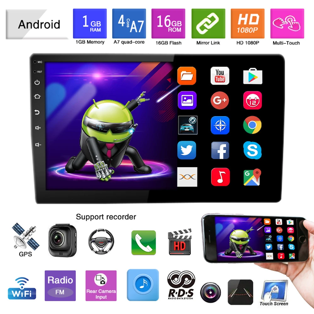 10.1 inch multimedia audio mp5 android music car single din player