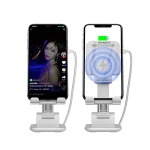 10W wireless charger smart phone stand holder folding desktop flexible mobile phone holder stand