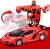 Import 1/18 RC Transform Deformation Car Robot Model Toy Transformation Remote Control Vehicle for Children Birthday Gift from China