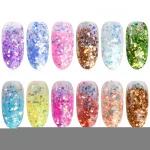 12 Colors High Gross Nail Powder Dust Glitter Acrylic Powder Nail Art Decorations