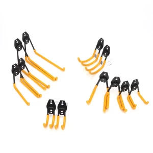 12 pack yellow iron wall hook heavy duty garage tool hooks for hanger flat coat