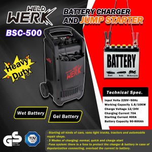 12/24V Automobile Battery Charger and Boosters BSC 500