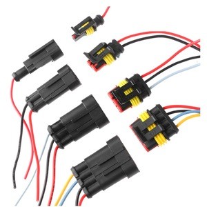1/2/3/4/5/6 Pin Car Waterproof Electrical Connector HID Plug with Electrical Wire Cable Auto Truck Wire Harness