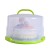 Import 12inch Double layer Rotatable Plastic Cake Carrier Round Cake Carrier with handle from China