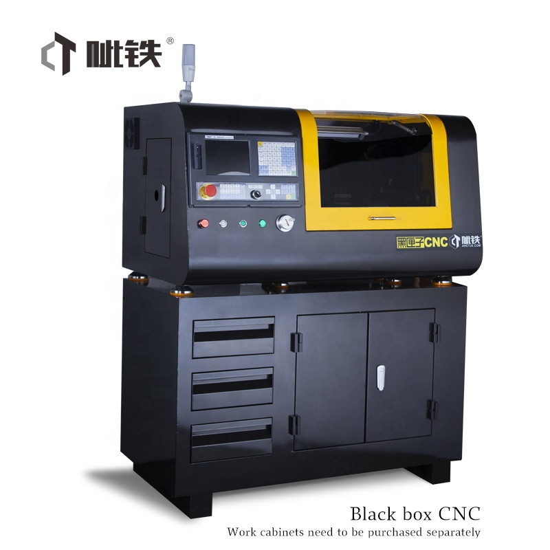 Small Gray Rectangle Machine Buy 1.2kw Small Desktop Cnc Black Box Mini Turning Lathe Machine With ...