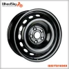 16 Inch 16x7.0 5X112 Black E-coating Car Steel Wheels