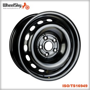 16 Inch 16x7.0 5X112 Black E-coating Car Steel Wheels