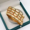 18K Gold Plated Ladies Palace Bracelet Light Luxury Diamond Inlay Vintage Gemstone Bracelet For Girls