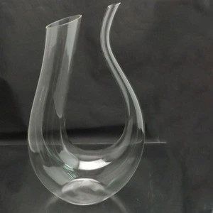1L Mouth-blown swan shape crystal wine decanter