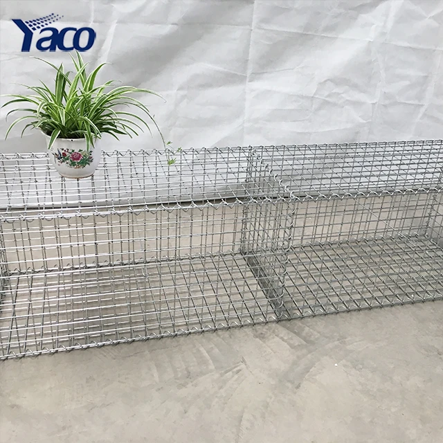 1m x 1m x 0.5m welded gabion basket fence for stone retaining wall by factory