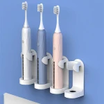 1Pc Creative Traceless Stand Rack Toothbrush Organizer Electric Toothbrush Wall-Mounted Holder Space Saving Bathroom Accessories