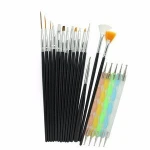20 pieces/set fantastic nail art tools pink nail art brush set nail art pen set for manicure diy
