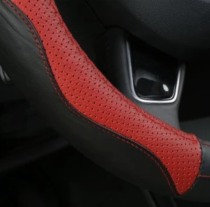 2016 car leather steering wheel cover
